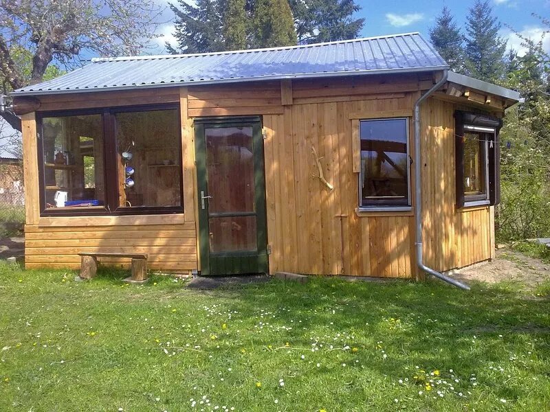 Small garden house on a therapeutic horse farm