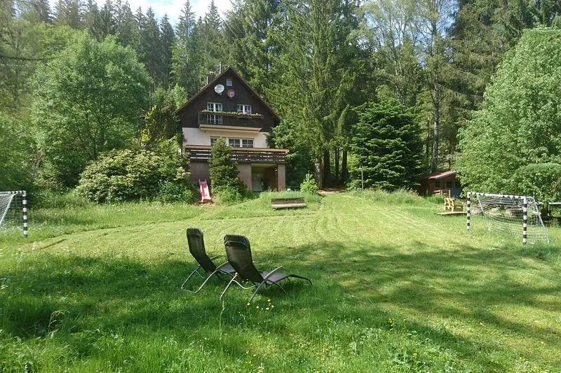 Romantic forest house "Lucas" with a beautiful garden and sauna