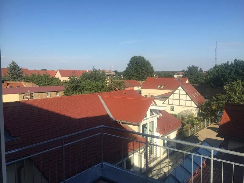 Modern apartment with a view over the roofs of Templin
