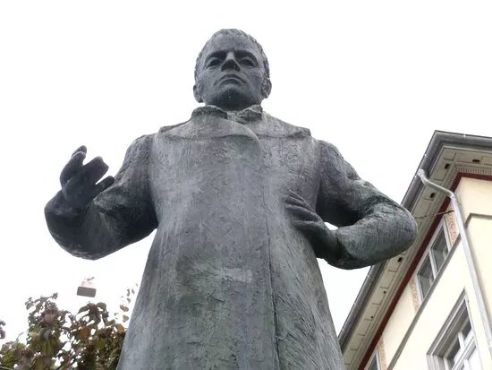 Bronze statue of Johann Conrad Fischer