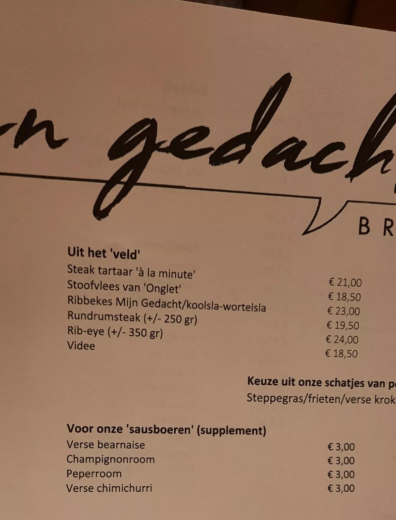 Brasserie Mijn Gedacht