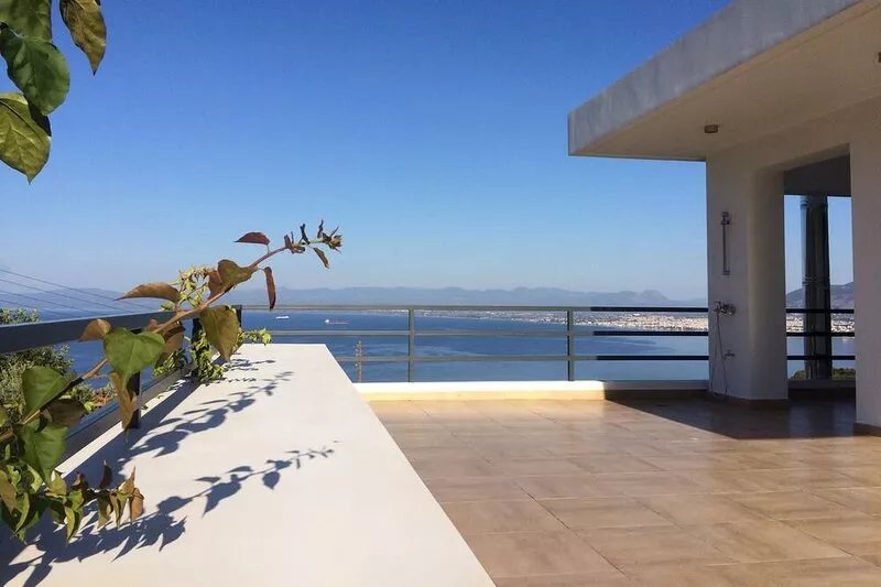 Luxury villa with private heated pool and stunning sea views.