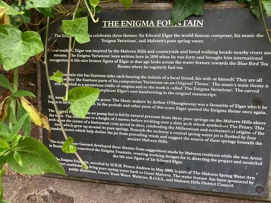 Elgar Statue and the Enigma Fountain