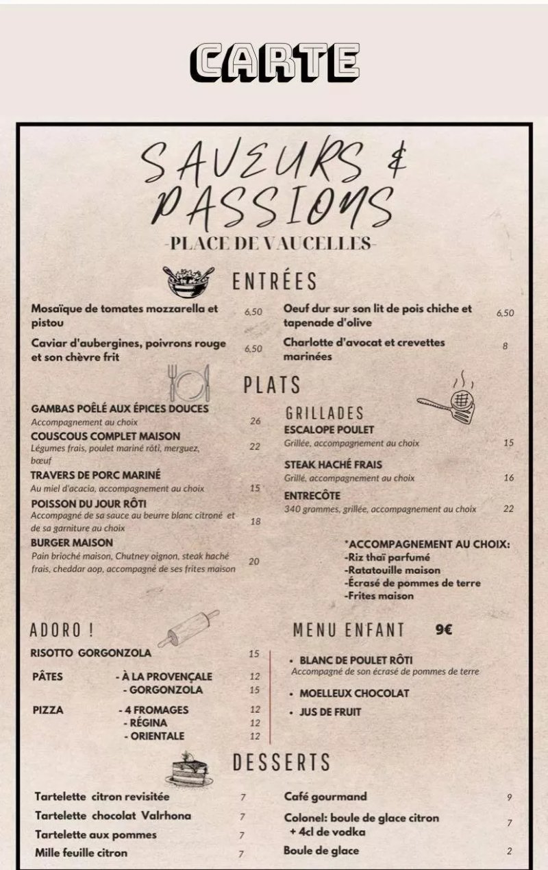 Saveurs Et Passions