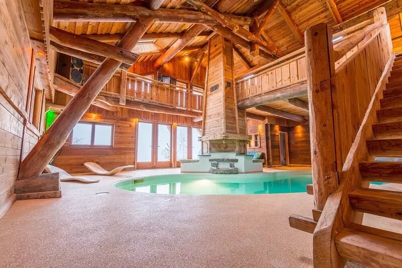 La fuste du Suchelot, log chalet for 6, pool access, near La Bresse