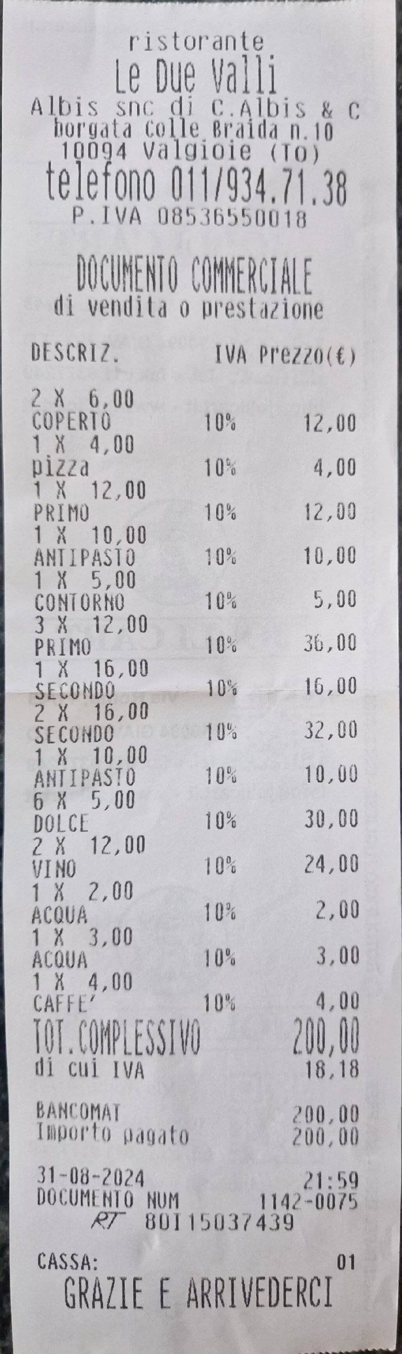 Ristorante Pizzeria Le Due Valli