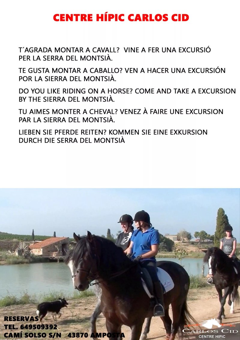 Rutas A Caballo Sierra Del Montsia-terres De L'ebre-tarragona