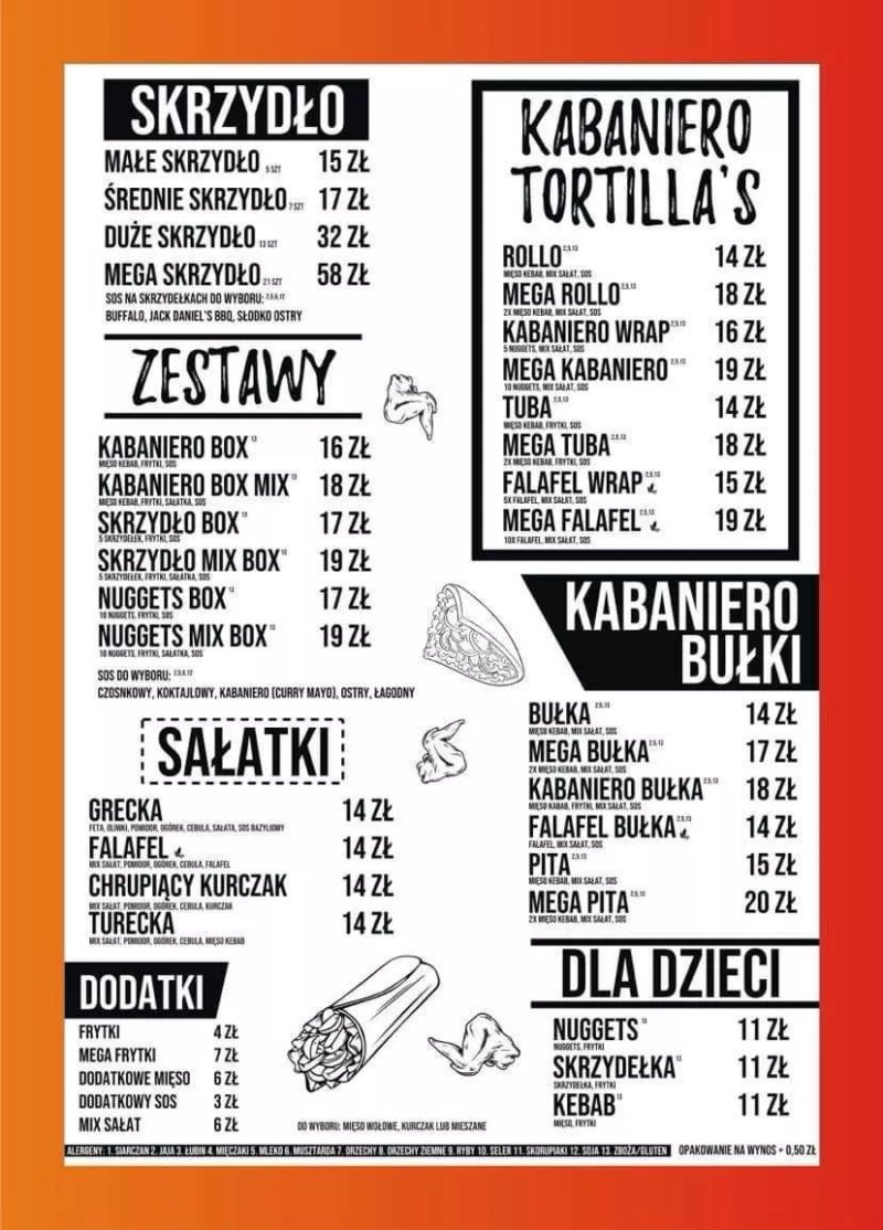 Kabaniero Skrzydlo I Kebab