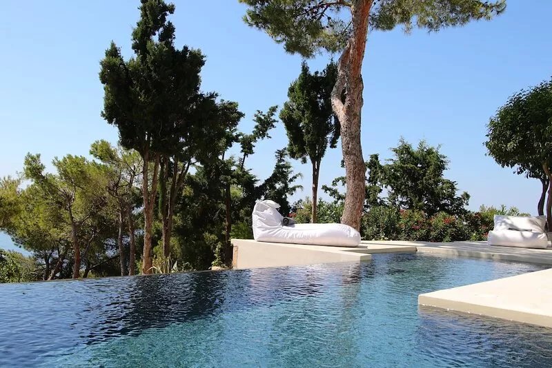 Luxurious hillside apartment overlooking the Sea and Chania with private pool.