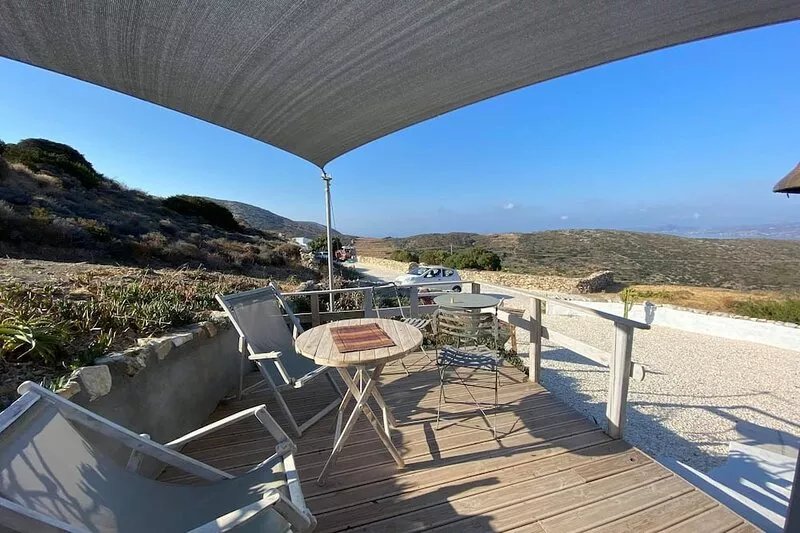 Nestled on a hill overlooking the sea is perfect if you seek peace and quiet