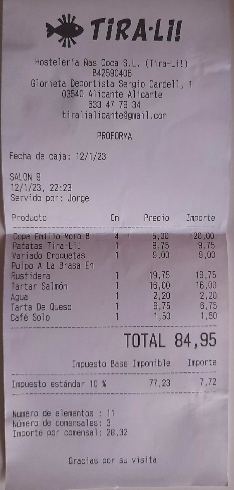 Tira-li Alicante
