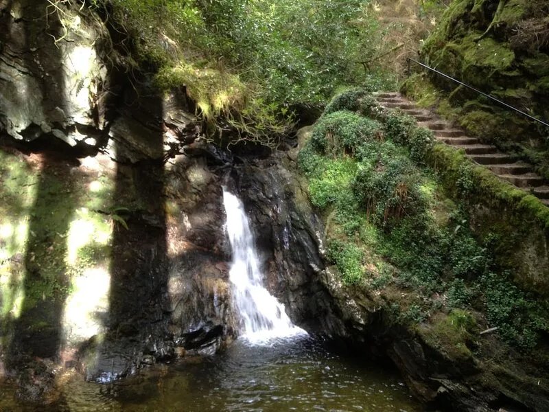 Lovely Riverside Lodge for two, by romantic Pucks Glen in the Argyll Forest Park