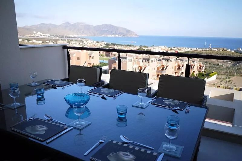 Penthouse Garden Apartment, Isla Plana, Mojon Hills with stunning sea views