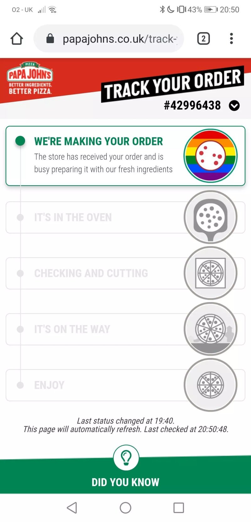 Papa Johns Pizza