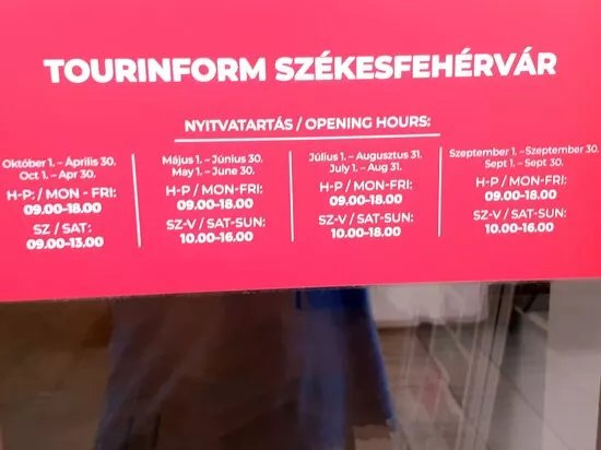 Tourinform Szekesfehervar