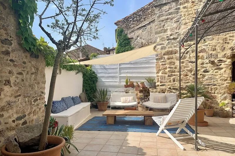 Beautiful village house with terraces