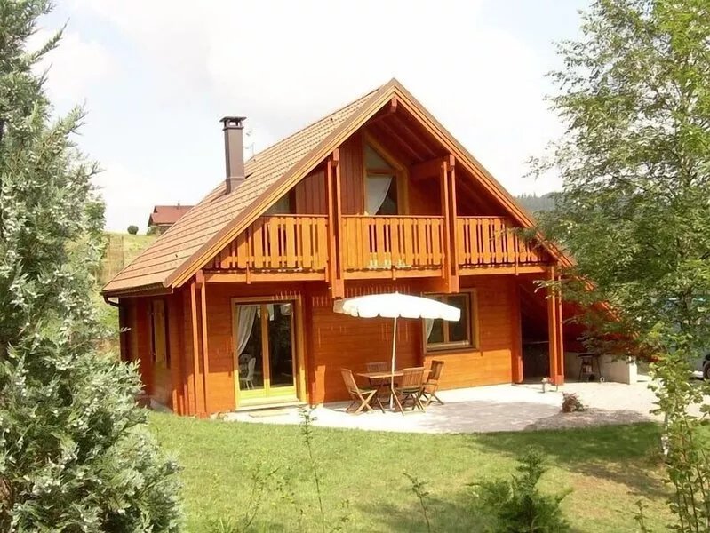 New stylish chalet made in wood in the mountain
