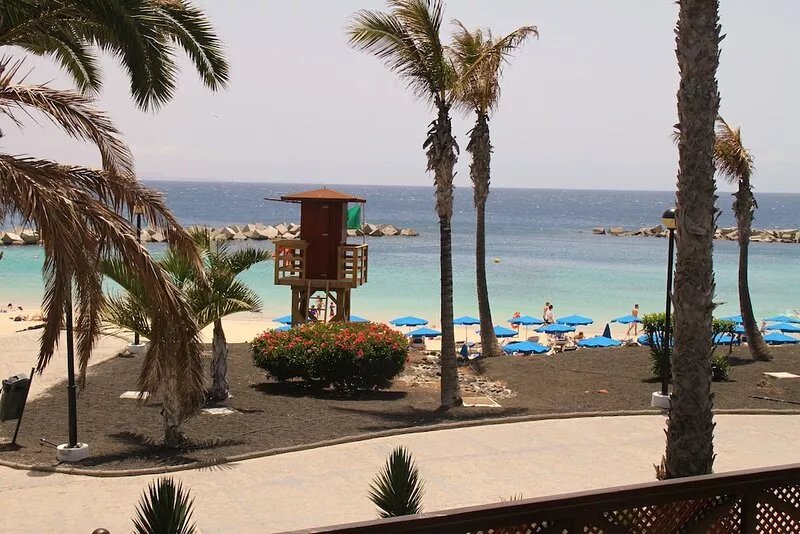 Playa Flamingo by the beach in Playa Blanca, Lanzarote