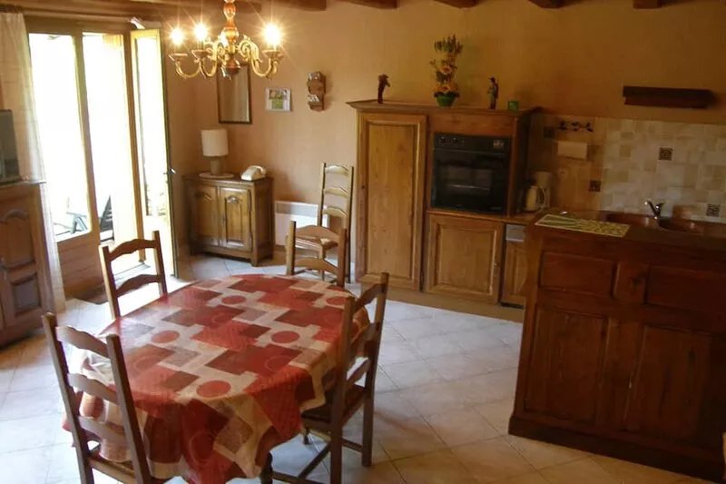House on the banks of the Tarn in Ste-Enimie in the Gorges du Tarn