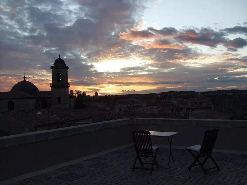 Breathtaking Terrace Views at the Foot of the Ancient Castle