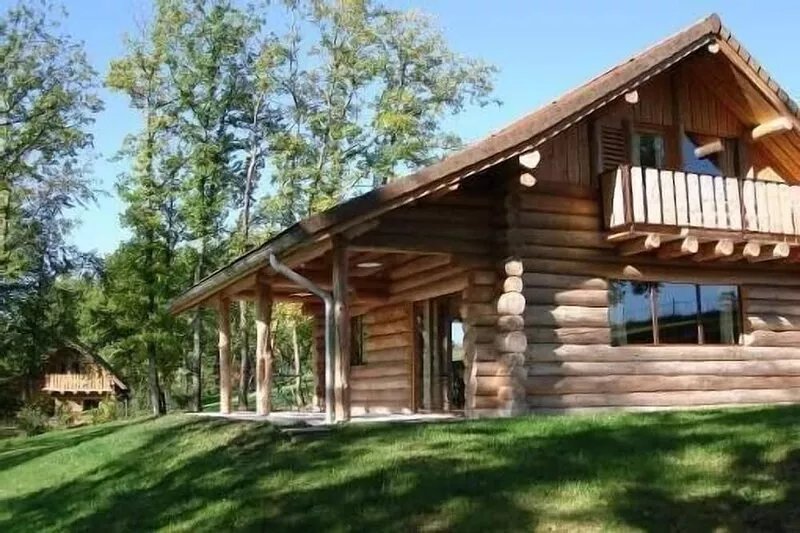 Two log houses with swimming pool and sauna in Essoyes, Champagne