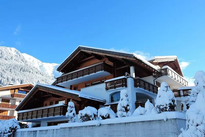 Stunning Setting and Views From This Family Chalet in renowned Klosters.