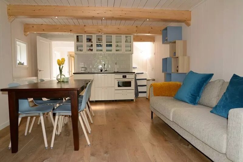 historic cottage in scenic Dutch landscape at IJsselmeer