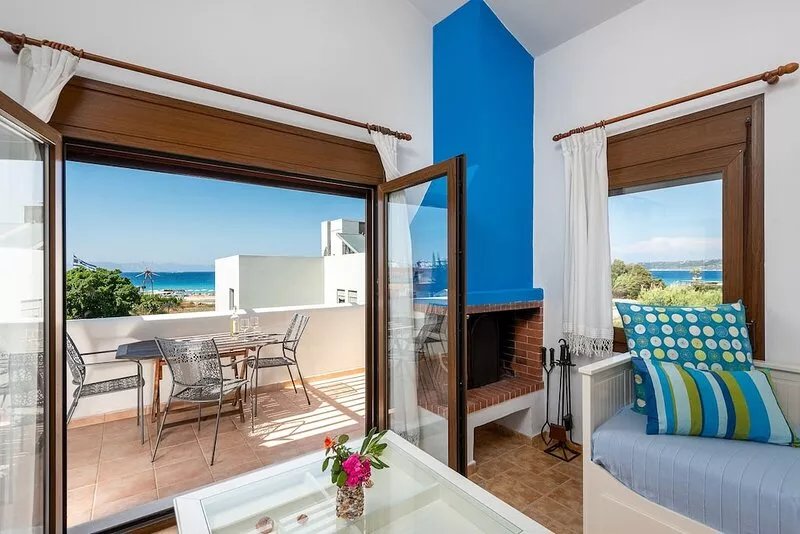 2 room apartment ARES for 2-4 pers. in villa Mylos -  great sea views in Ialysos