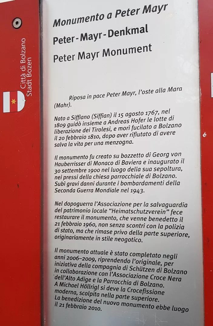 Monumento a Peter Mayr