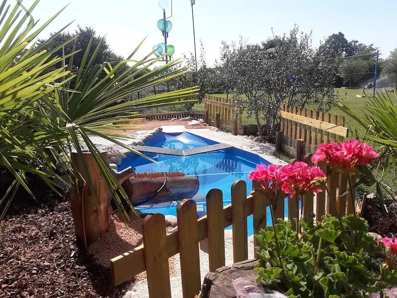 Apartment in the green hinterland moraine hills inland Lake Garda