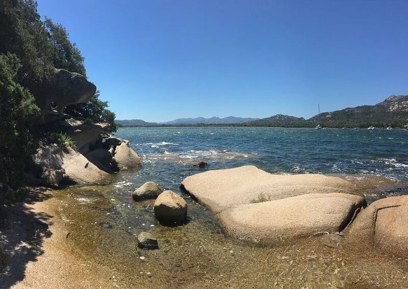 Typical residence on the Sardinian sea with private jetty for mooring