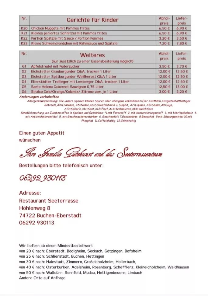 Restaurant Seeterrasse
