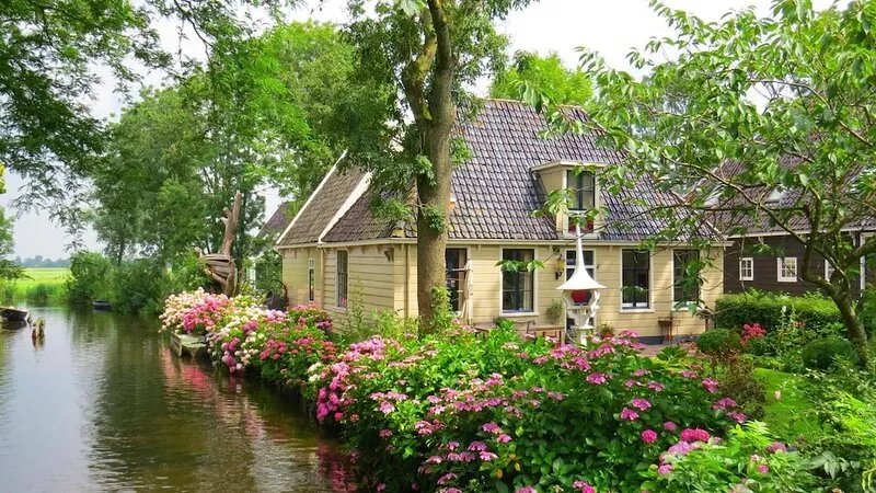 House, with great views over water and farmland, 10 min to Amsterdam