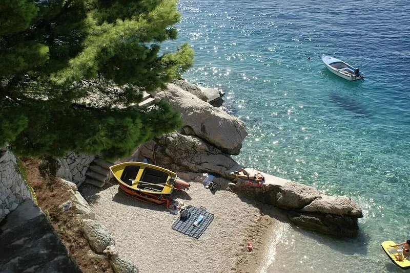 One bedroom apartment with balcony and sea view Pisak, Omiš (A-2802-c)