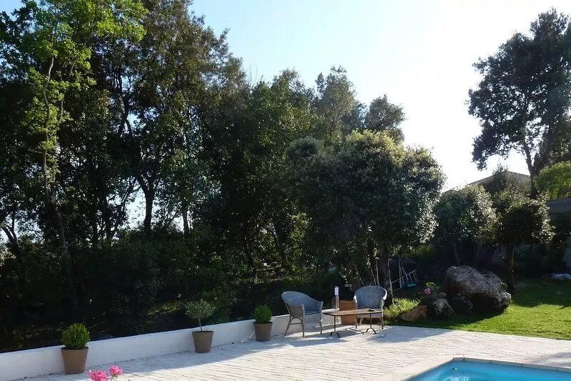 Villa Valbonne, quiet, south facing, not overlooked with a glimpse of the sea.