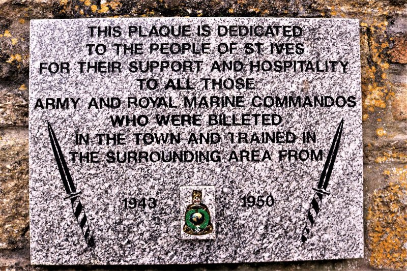 Army & Royal Marine Commandos Second World War Memorial Plaque