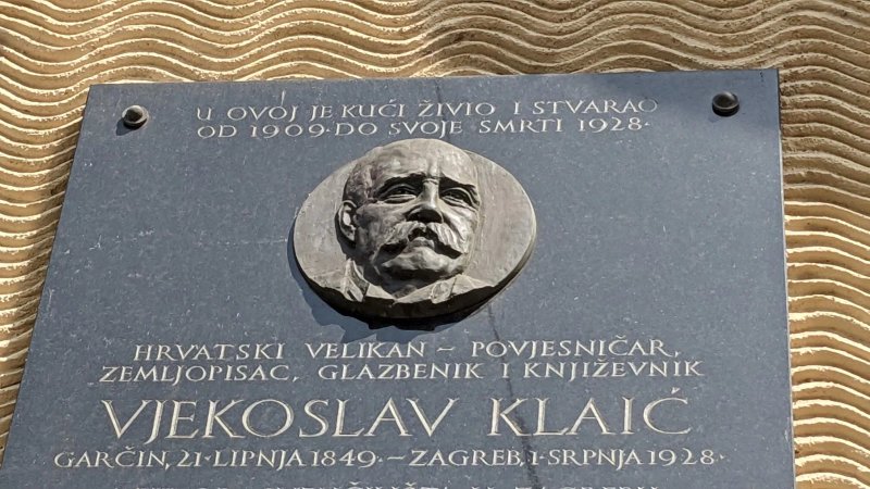 Plaque of Vjekoslav Klaic