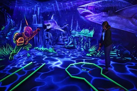 The Evolution-Schwarzlicht Minigolf 4D