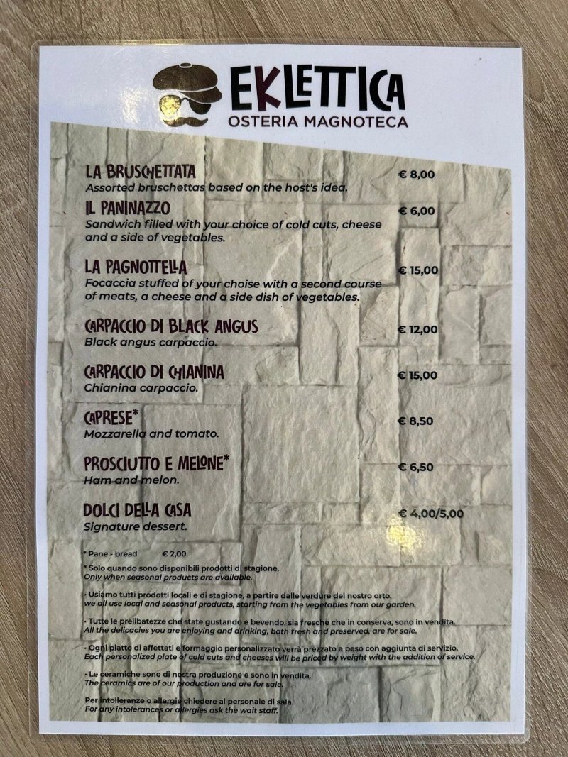 Eklettica osteria magnosteca