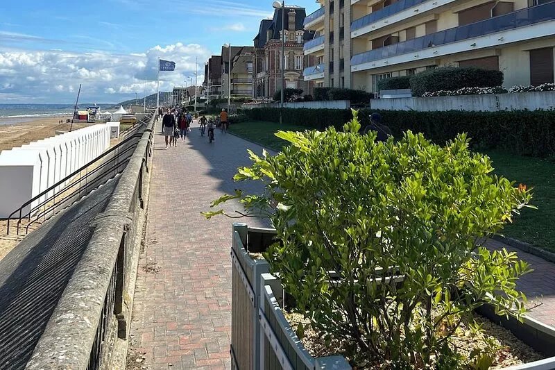 Very nice apartment 60m2 in Cabourg, sea front, sea view, garden 250 m2, WIFI