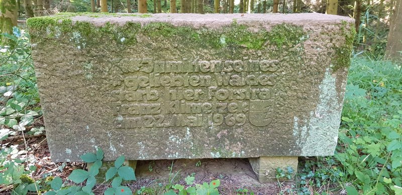 Gedenkstein Fur Forstrat Franz Klimetzek