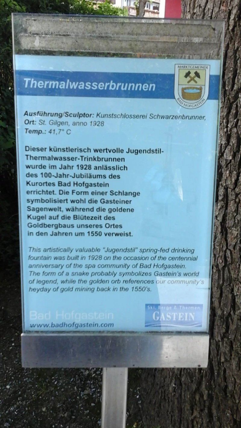 Thermalwasserbrunnen am Tauernplatz