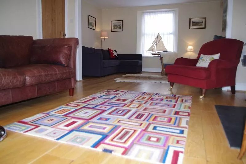 Tenby holiday home with parking, terrace, and sauna in quiet location