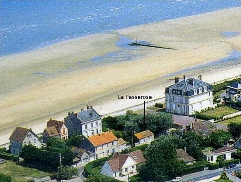 Seaside house near the remains of the landing
