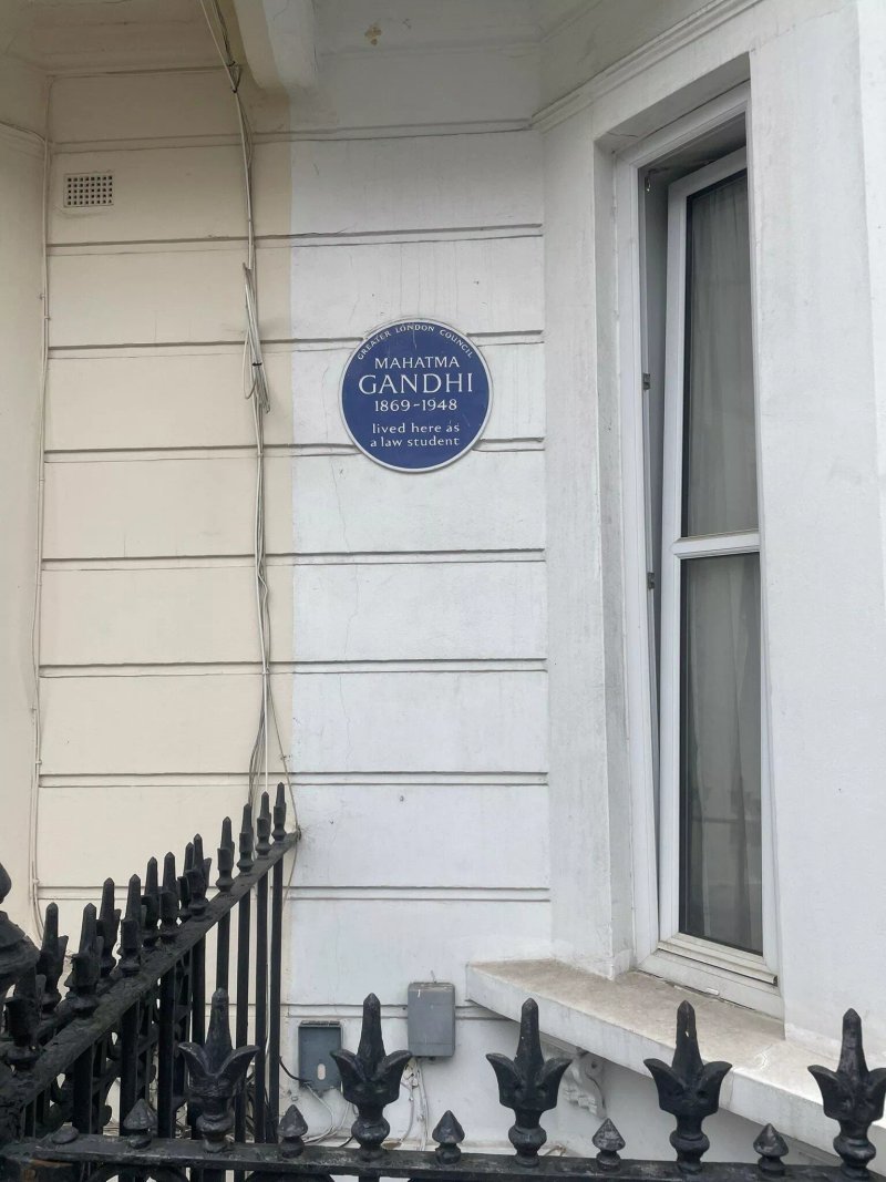 Blue Plaque Mahatma Gandhi