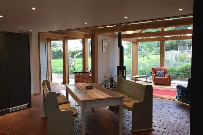 Sussex Barn in South Downs National Park, stunning rural location and design