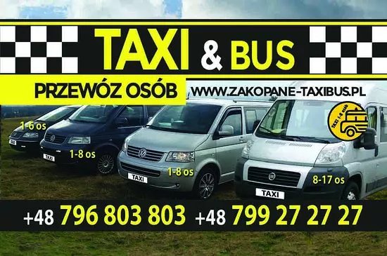 Taxi Zakopane 1-8 osob