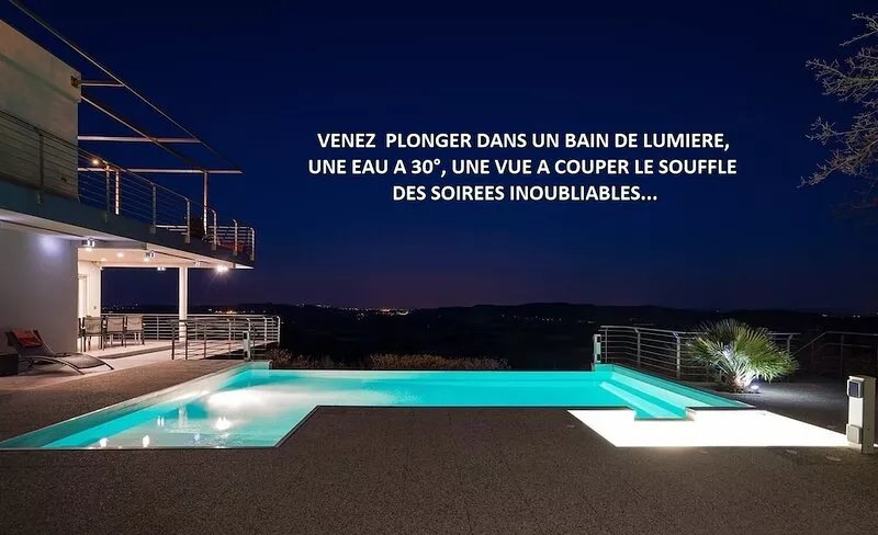 Contemporary villa in Provence, exceptional views, heated pool and jacuzzi