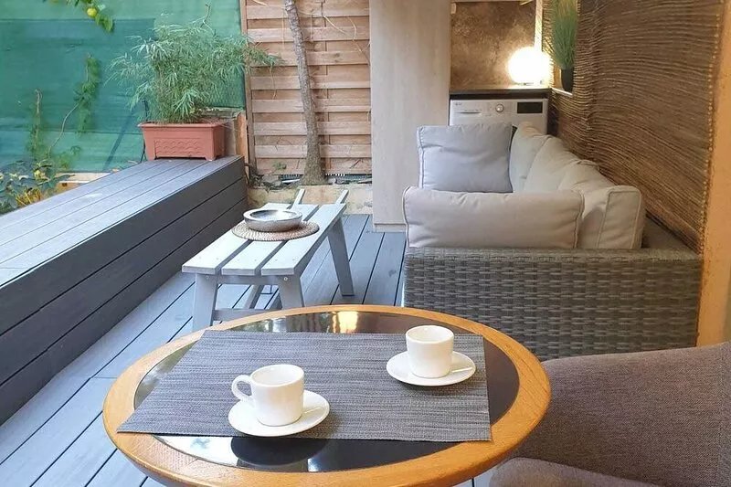 AC Studio with garden and parking close to the beach- BENAKEY