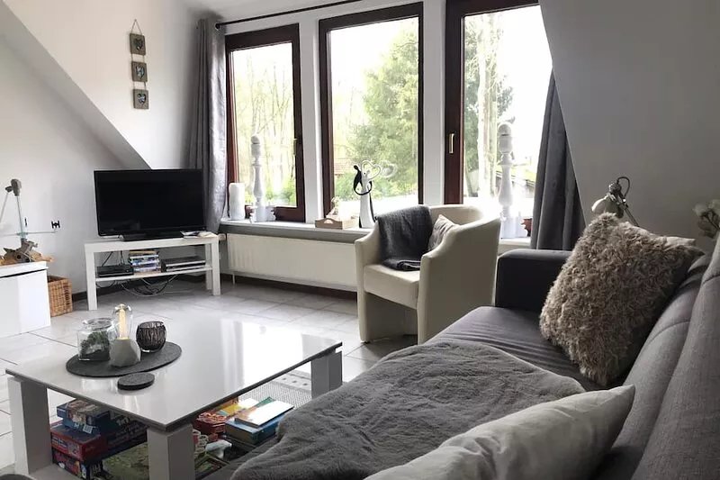 Beautiful friendly apartment in Gyhum-Bockel on the A1 idyllic location with